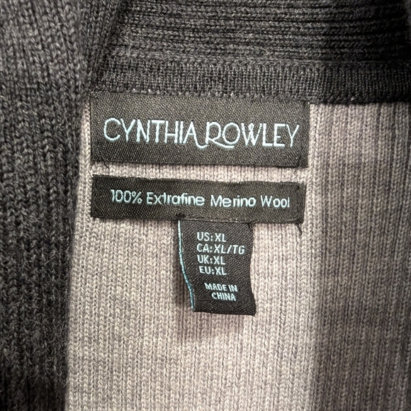 Cynthia Rowley extra fine merino wool side zipper midi sweaterdress XL soft - Picture 4 of 7